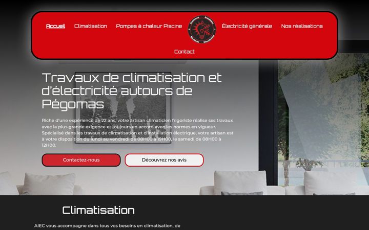 Screenshot of aiec-climatisation.fr