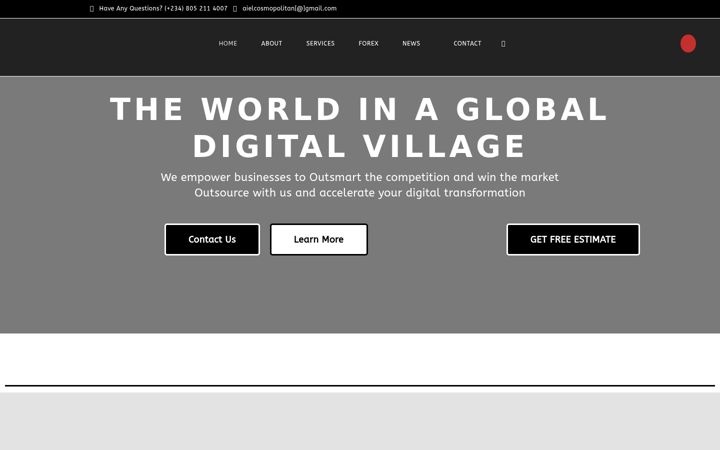 Screenshot of aielcosmopolitan.com.ng