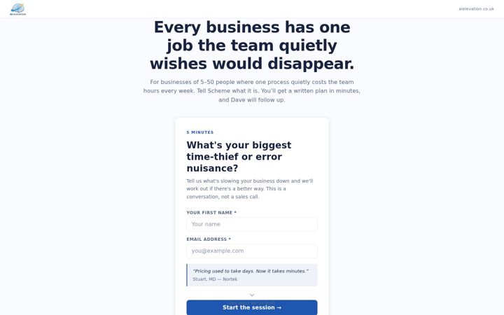 Screenshot of aielevation.co.uk