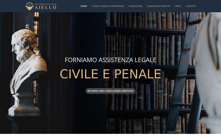 Screenshot of aiellostudiolegale.it
