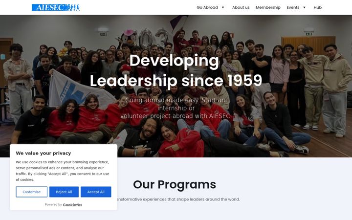 Screenshot of aiesec-pt.org
