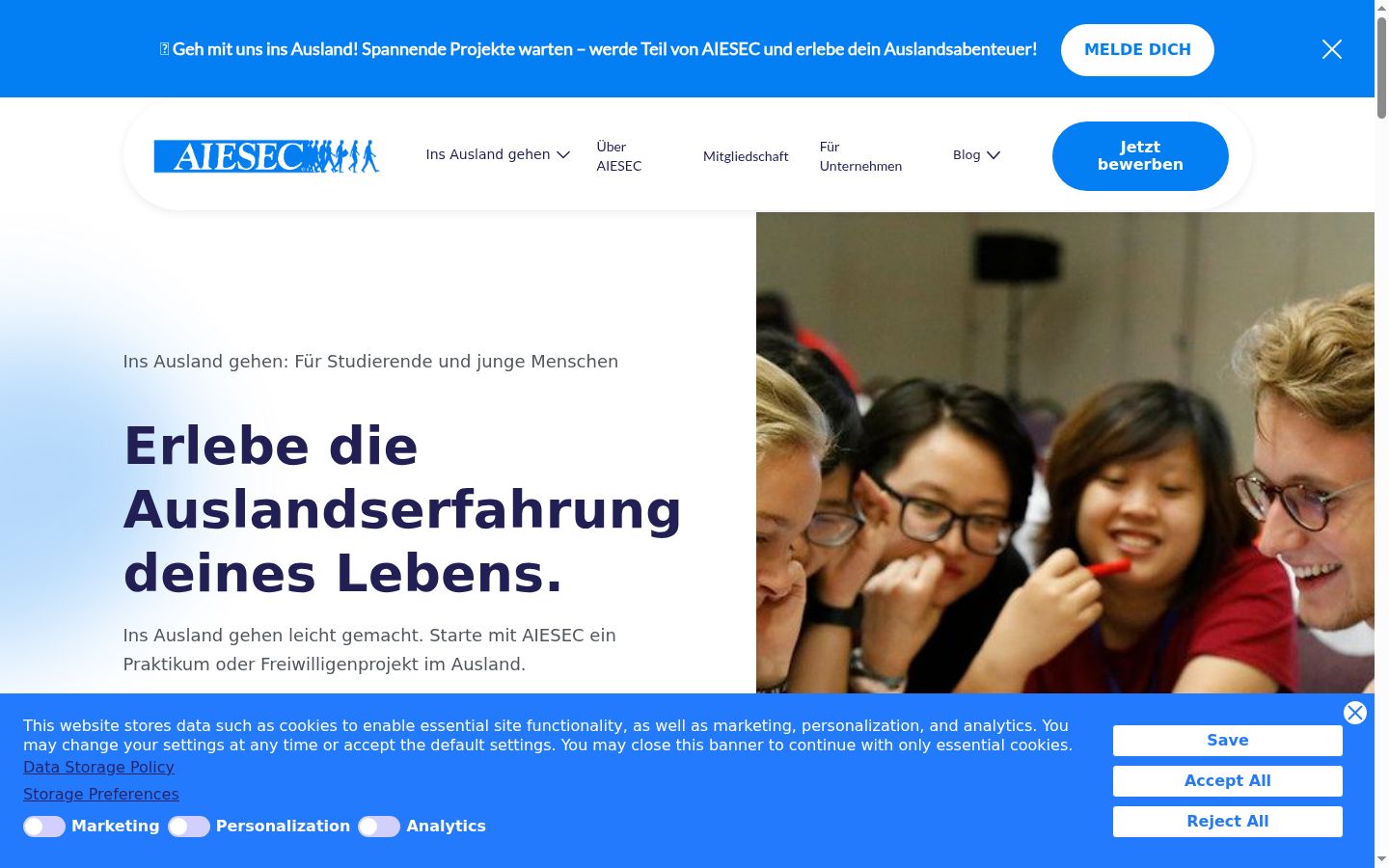 Screenshot tal-banner tal-kunsens muri qabel kwalunkwe interazzjoni