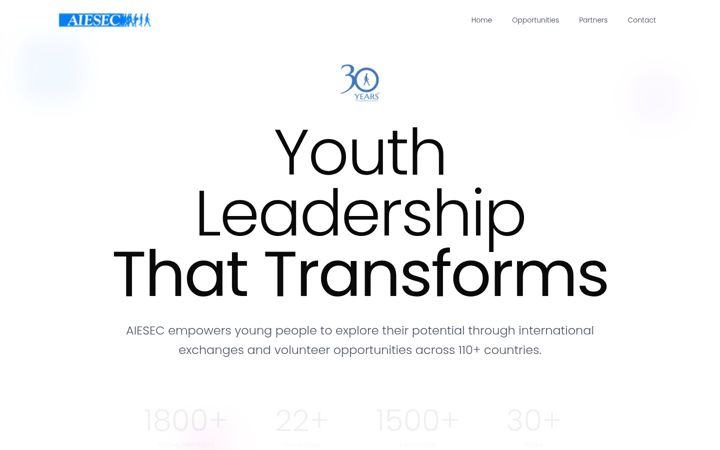 Screenshot of aiesec.lk