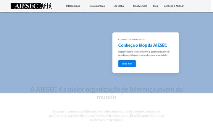 Skærmbillede af aiesec.org.br