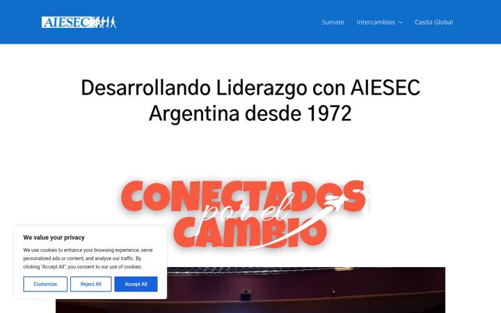 Screenshot of aiesecargentina.org