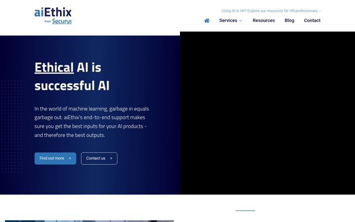 Skärmbild av aiethix.com