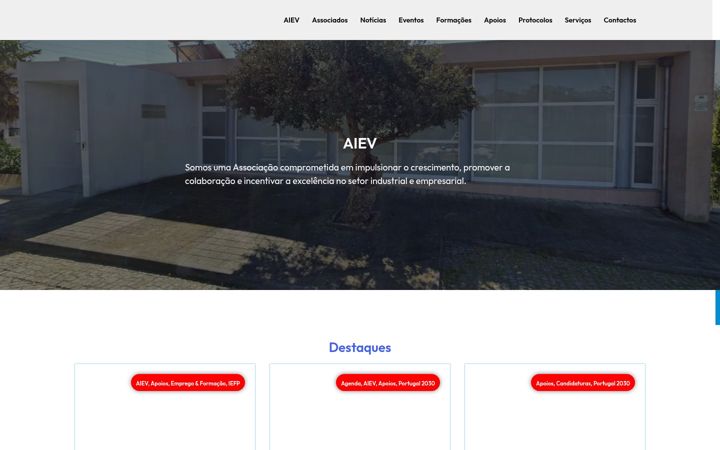 Screenshot of aiev.pt