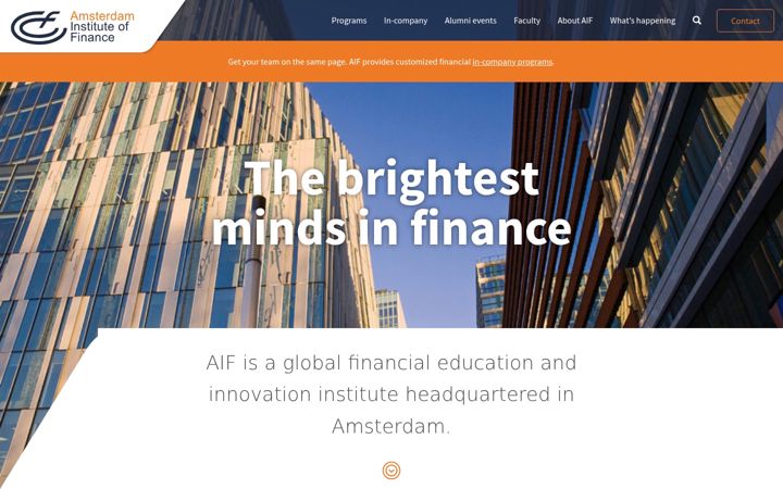 Kuvakaappaus sivustosta aif.nl