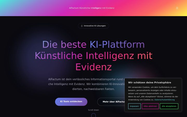 Screenshot of aifactum.de