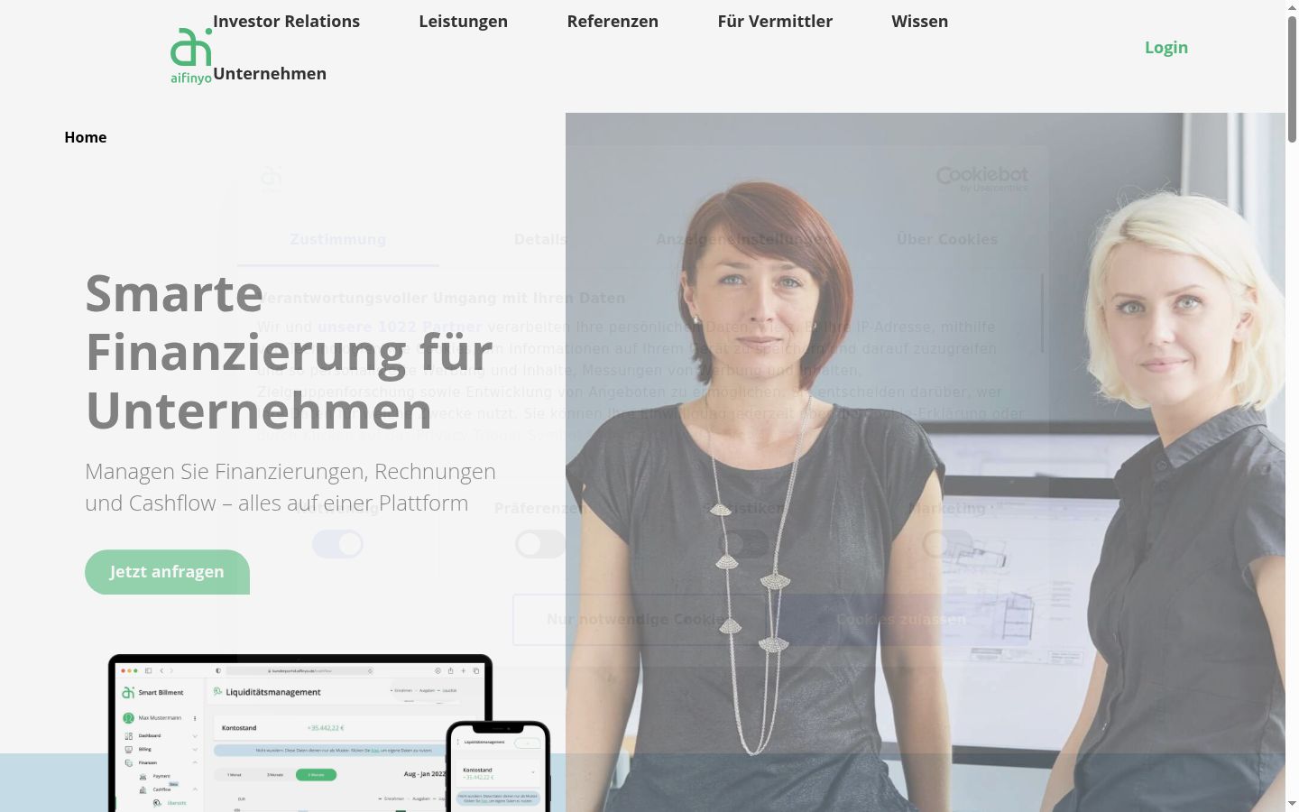 Screenshot tal-banner tal-kunsens muri qabel kwalunkwe interazzjoni