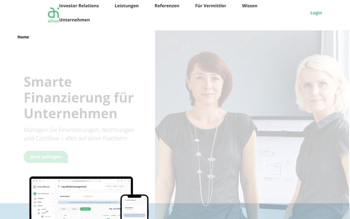 Screenshot of aifinyo.de