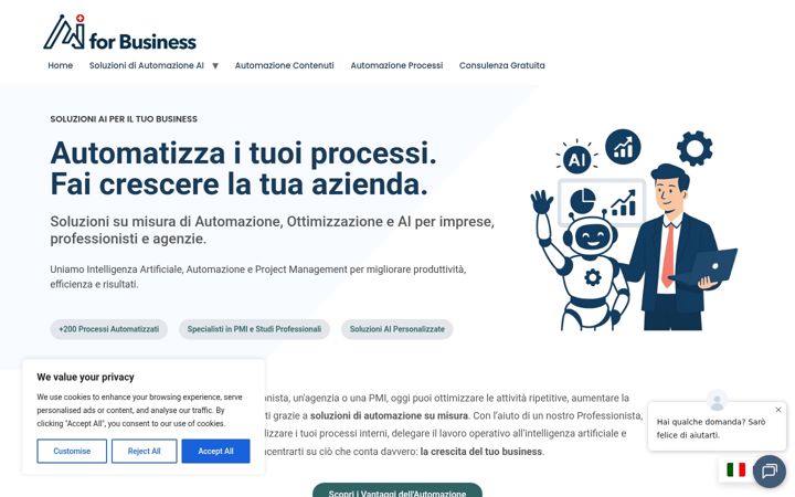 Screenshot of aiforbusiness.ch
