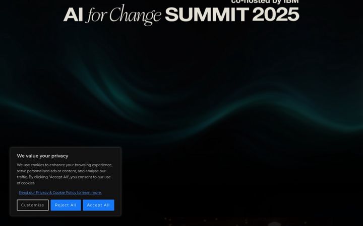 Screenshot of aiforchangesummit.com
