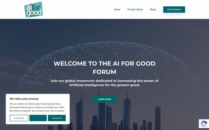 Screenshot of aiforgoodforum.com