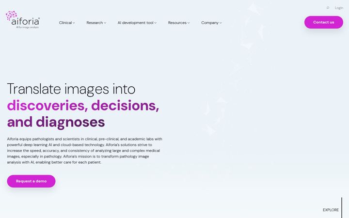 Screenshot of aiforia.com
