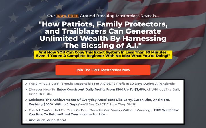 Screenshot of aiforpatriots.com