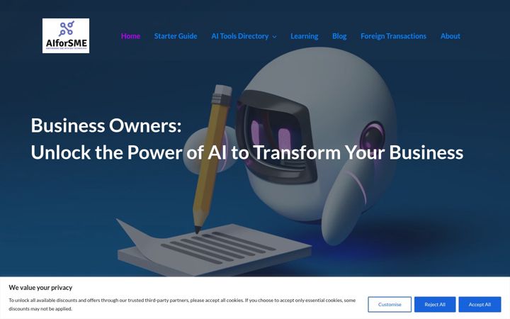 Screenshot of aiforsme.co.uk