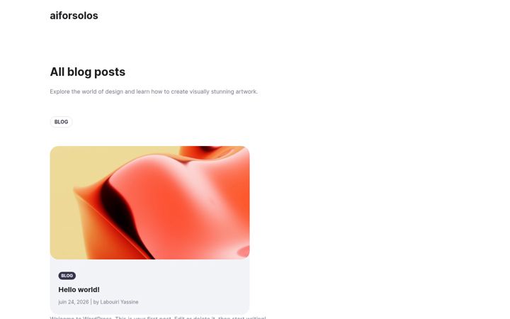 Screenshot of aiforsolos.com