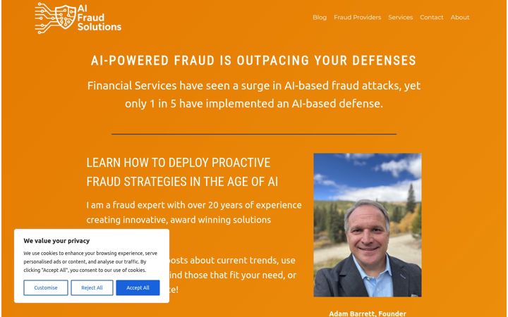 Zrzut ekranu aifraudsolutions.ai