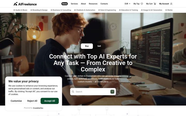Screenshot of aifreelance.space