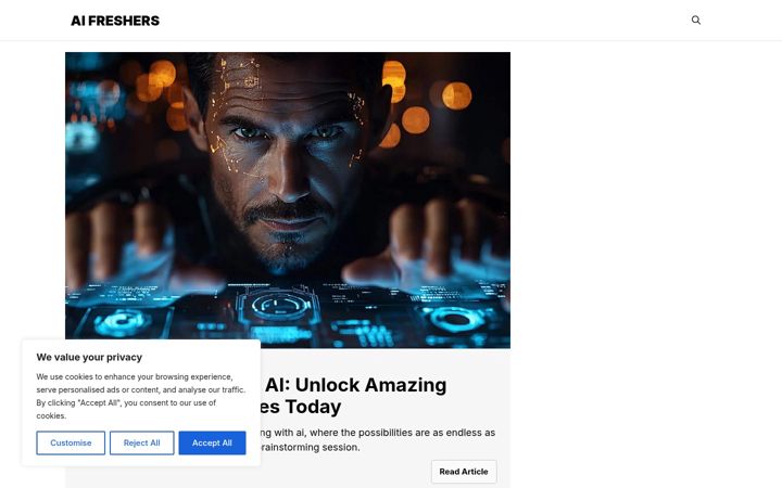 Screenshot von aifreshers.com