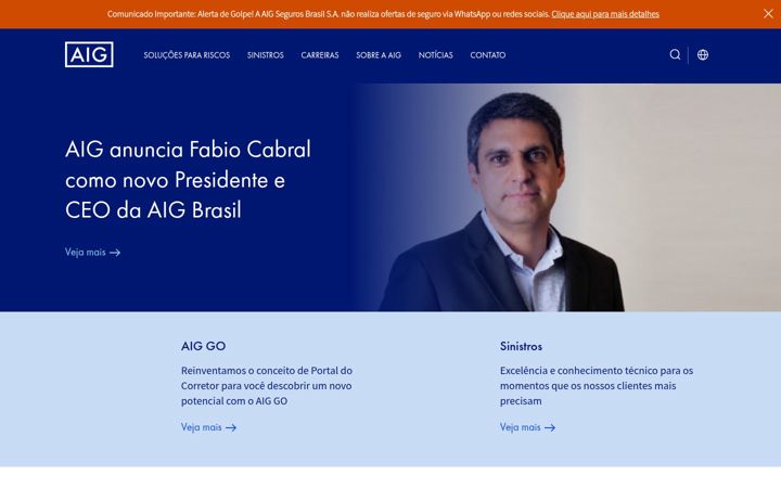 Screenshot of aig.com.br