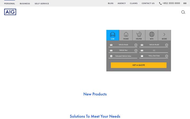 Screenshot of aig.com.hk