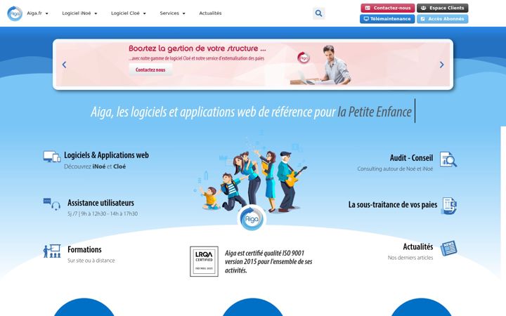 Screenshot of aiga.fr