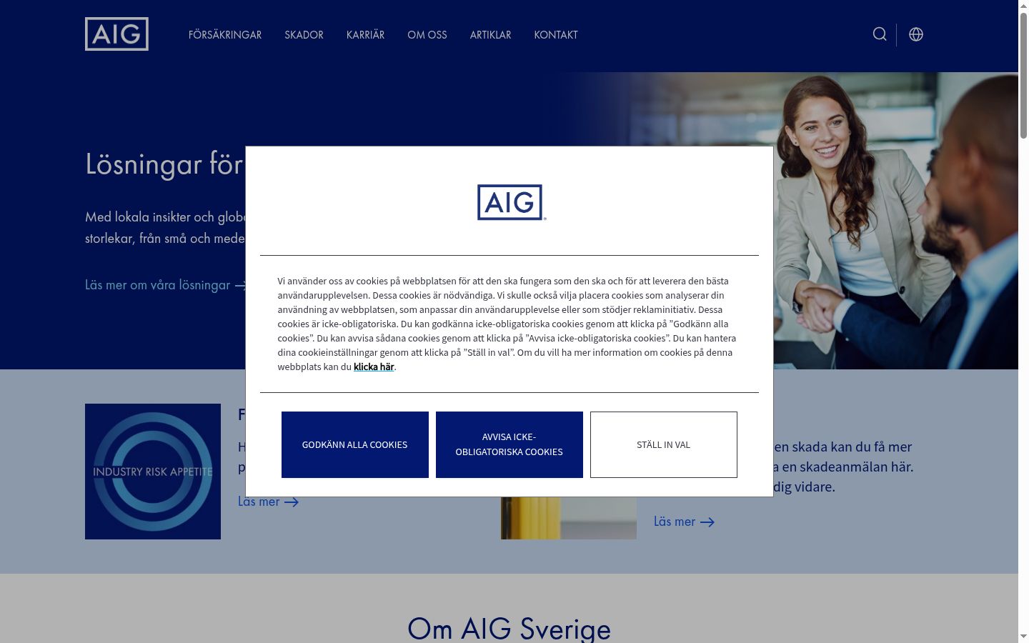 Capture d'écran de la bannière de consentement affichée avant toute interaction
