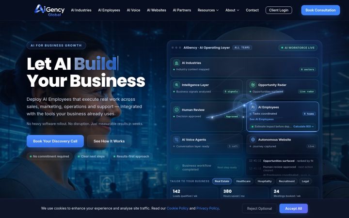 Screenshot of aigency.global