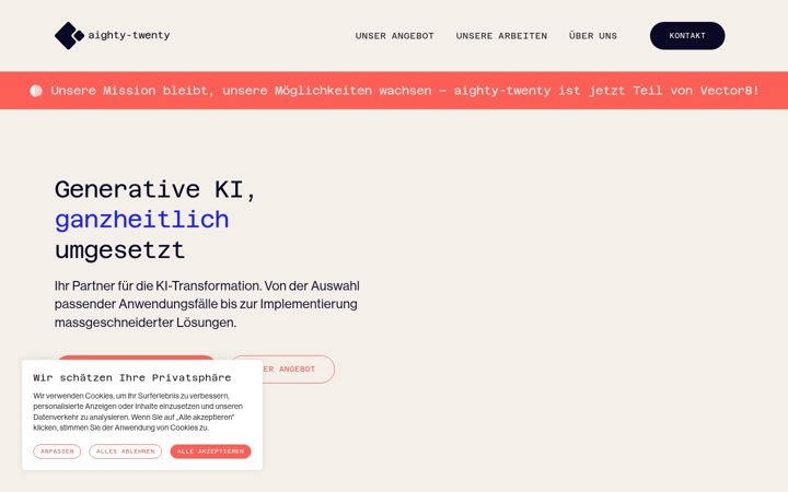 Screenshot of aighty-twenty.com