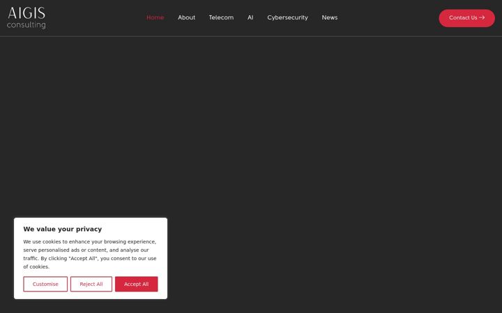 Screenshot of aigisconsulting.com