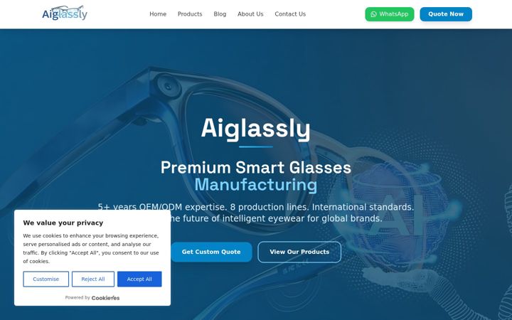 Screenshot of aiglassly.com