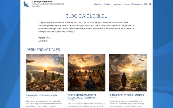 Screenshot of aiglebleu.net