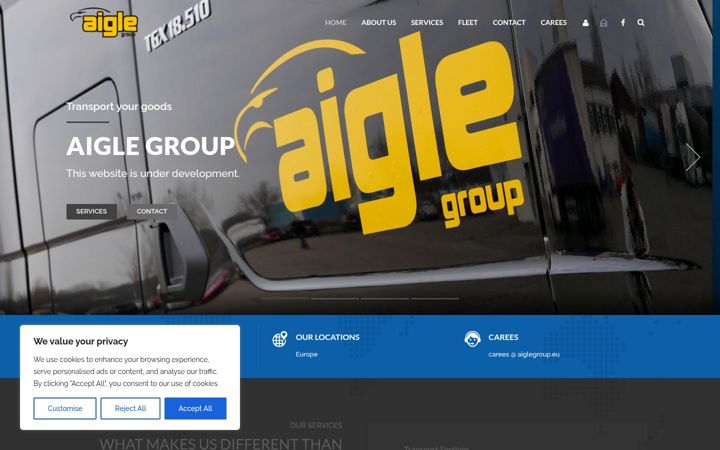 Screenshot of aiglegroup.eu