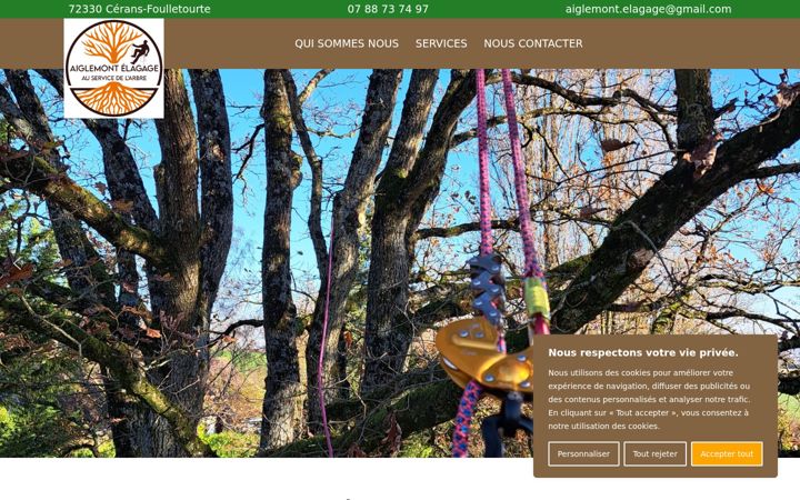 Screenshot of aiglemont-elagage.fr