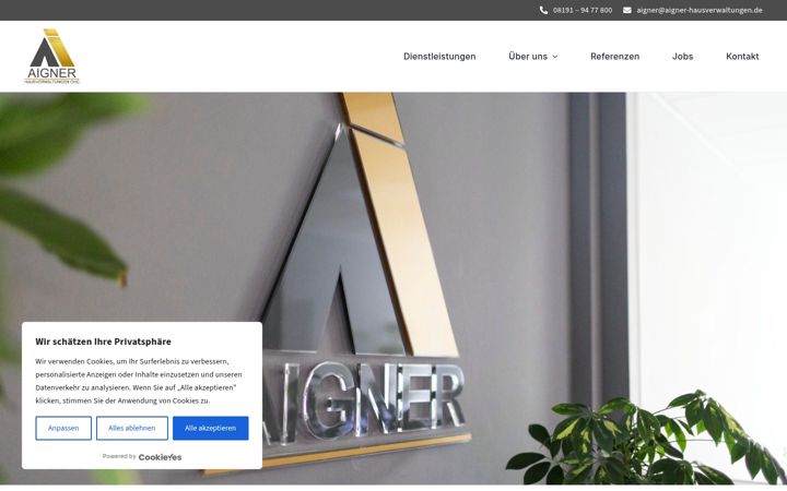 Screenshot of aigner-hv.de