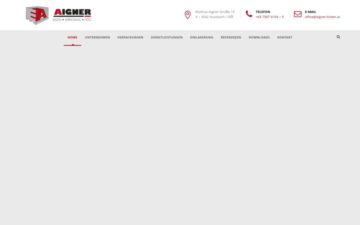 Screenshot of aigner-kisten.at