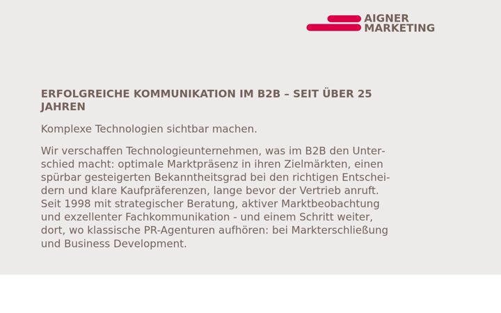 Screenshot of aigner-marketing.de
