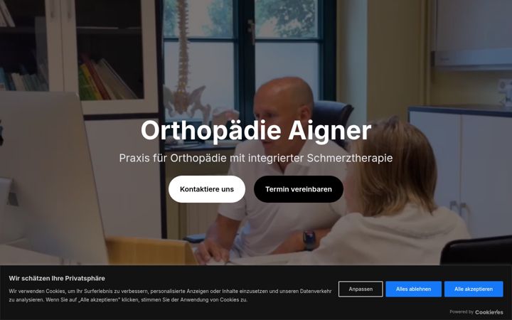 Screenshot of aigner-orthopaedie.at
