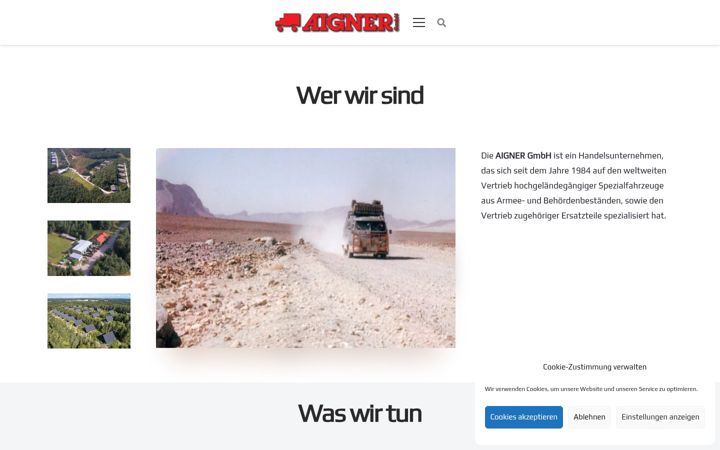 Snimka zaslona za aignertrucks.com