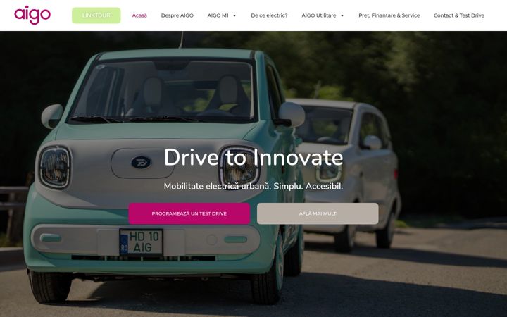 Snimka zaslona za aigocars.com