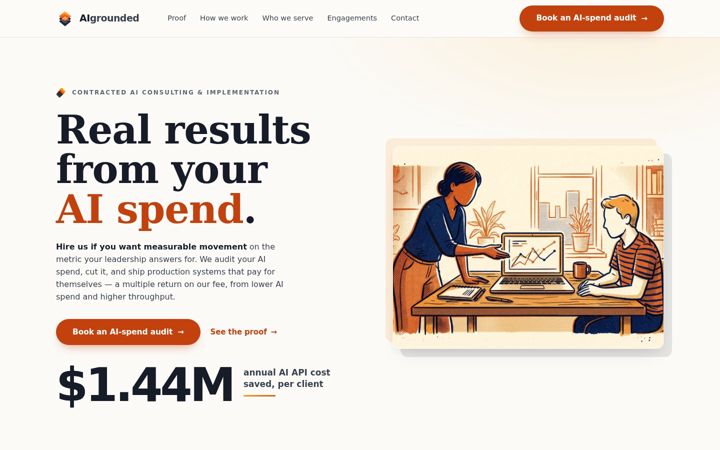 Screenshot of aigrounded.com