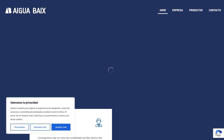 Snimka zaslona za aiguabaix.com