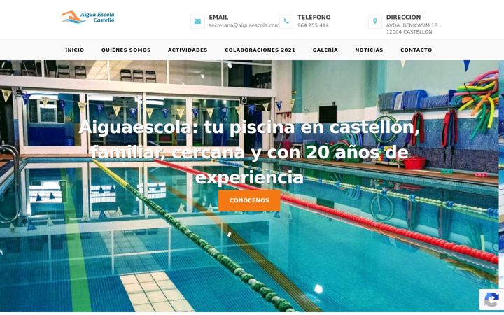 Snimka zaslona za aiguaescola.com