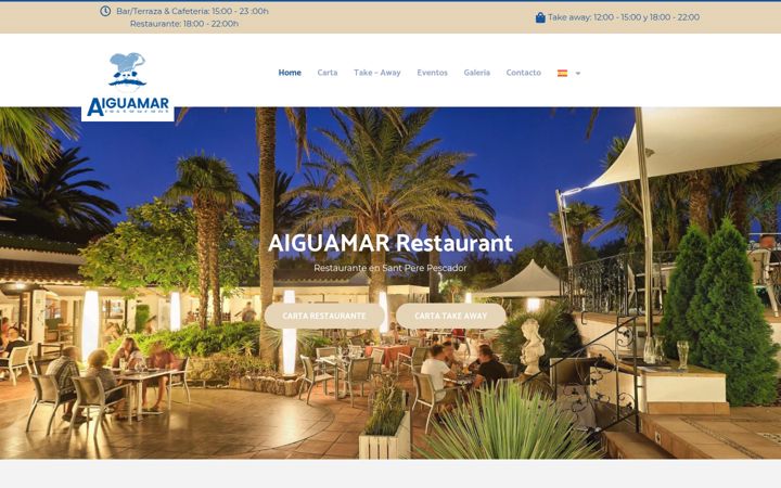 Zrzut ekranu aiguamar-restaurante.com