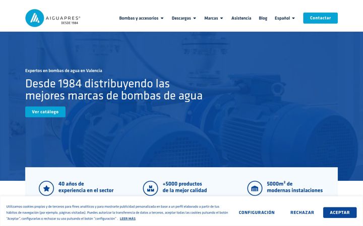Screenshot of aiguapres.es