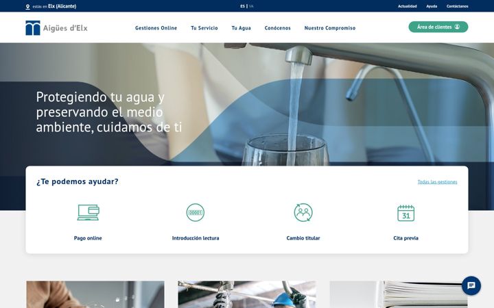 Screenshot di aigueselx.com