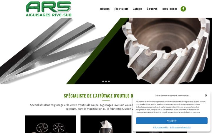 Screenshot of aiguisagesrivesud.com