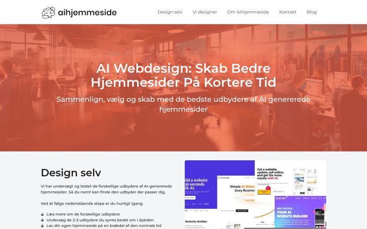 Skjámynd af aihjemmeside.dk